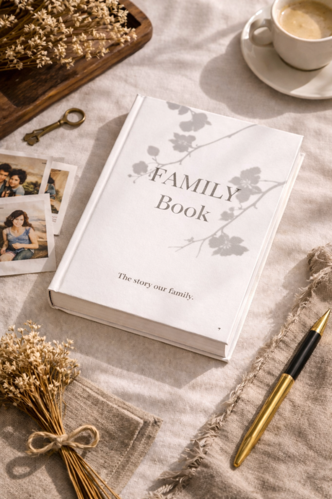 Livre de famille book RÊV pour transmettre les souvenirs