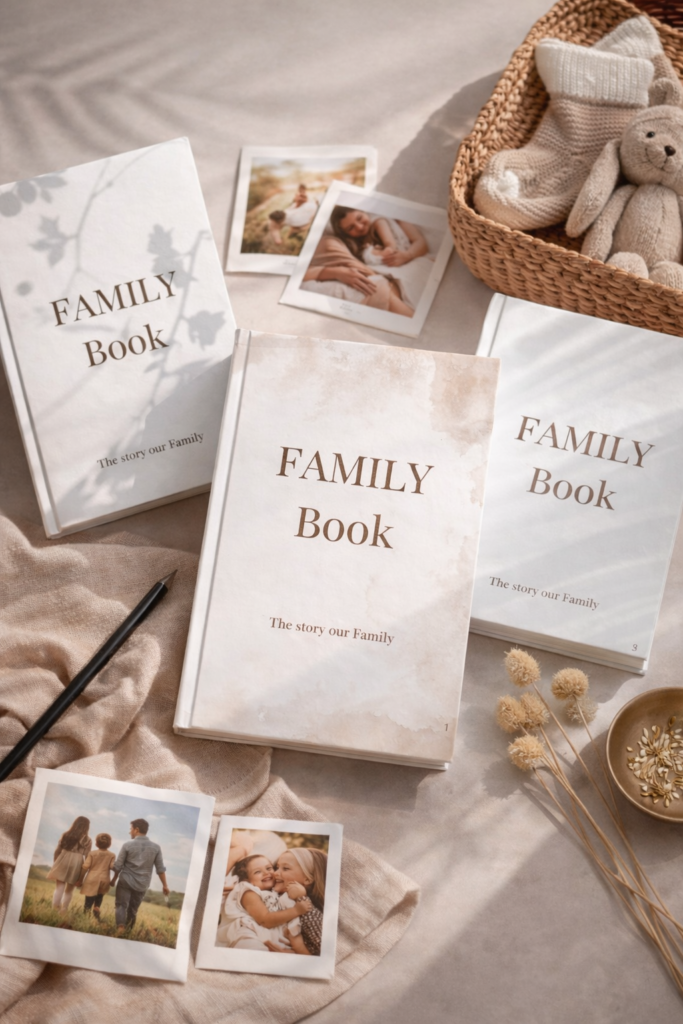 Livre Family book REV Studio pour raconter et transmettre l(histoire familiale