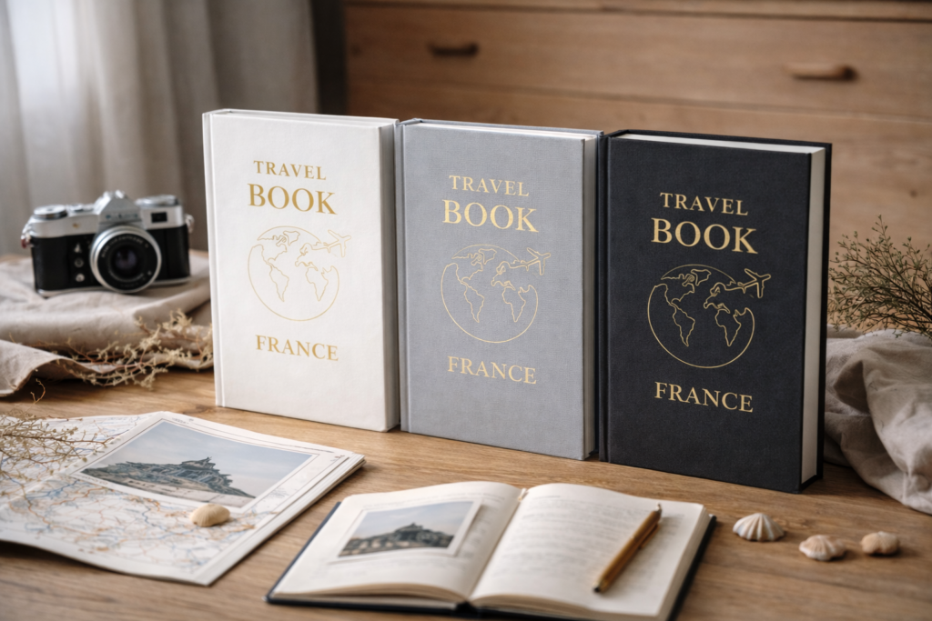 Travel Book France RÊV Studio - carnets de voyage blanc, gris, noir