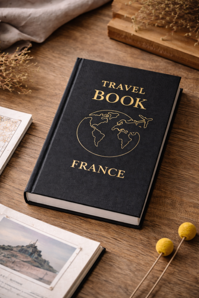 Travel Book France noir RÊV Studio - carnet de souvenirs de voyage