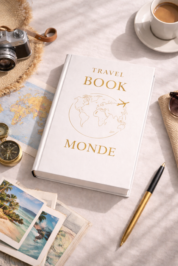 Carnet Travel Book Monde RÊV Studio pour écrire et conserver ses souvenirs de voyages autour du monde
